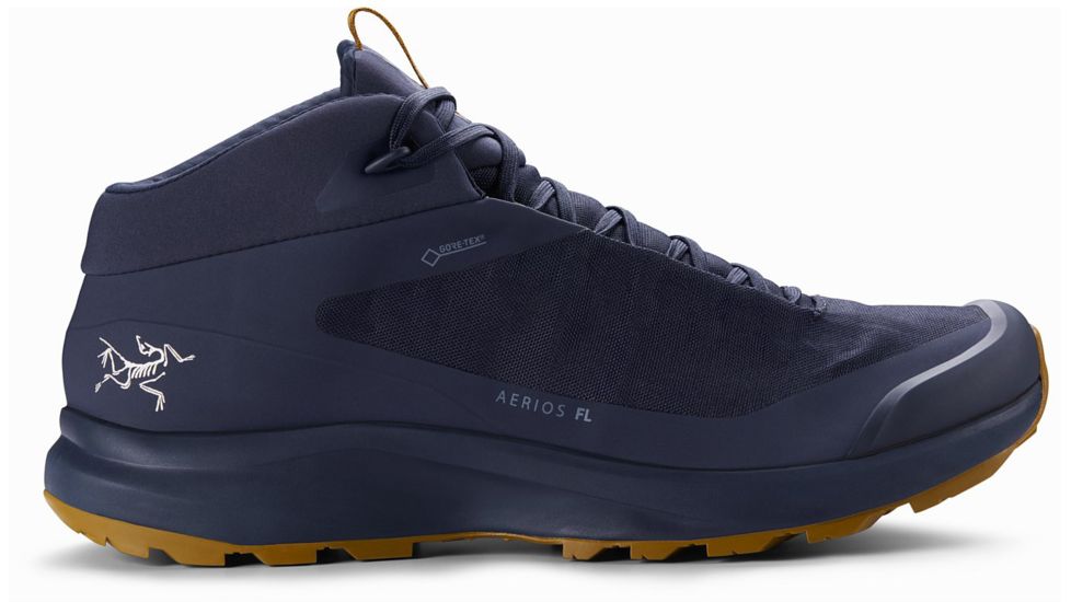 Arcteryx Aerios FL MID GTX Hiking Shoes - Mens, Cobalt Moon/Yukon, 7.5, 439389
