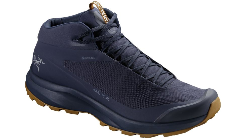 Arcteryx Aerios FL MID GTX Hiking Shoes - Mens, Cobalt Moon/Yukon, 7.5, 439389