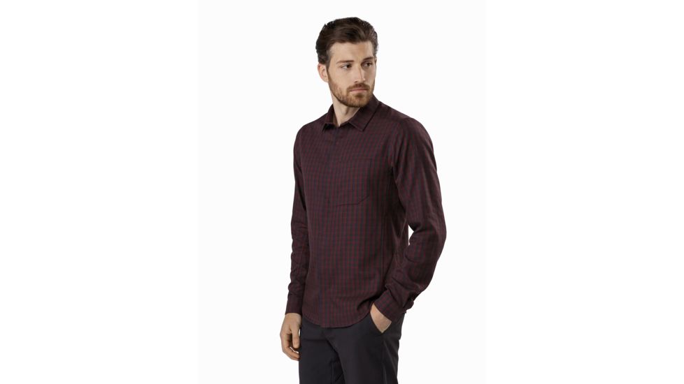 Arcteryx Bernal Ls Shirt - Mens, Black Baccara, Extra Large, 392345