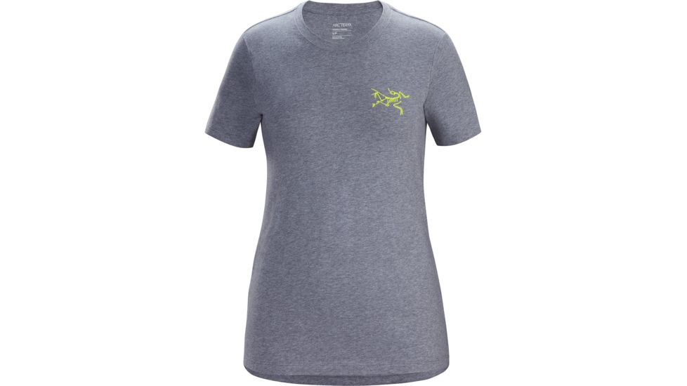 Arcteryx Bird Emblem Short Sleeve T-Shirt - Womens, Satellite Heather, Extra Small, 412807