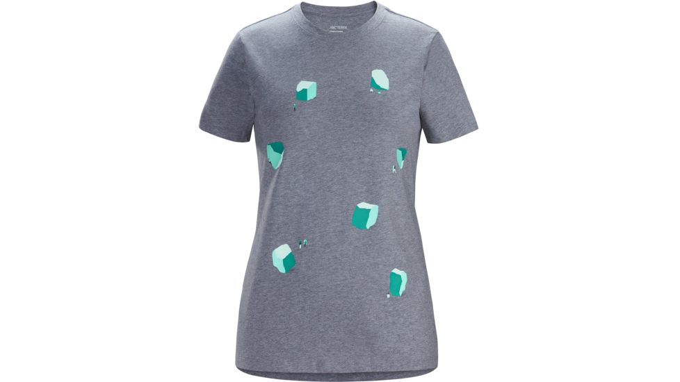 Arcteryx Boulder-Scape Short Sleeve T-Shirt - Womens, Satellite Heather, Medium, 412828