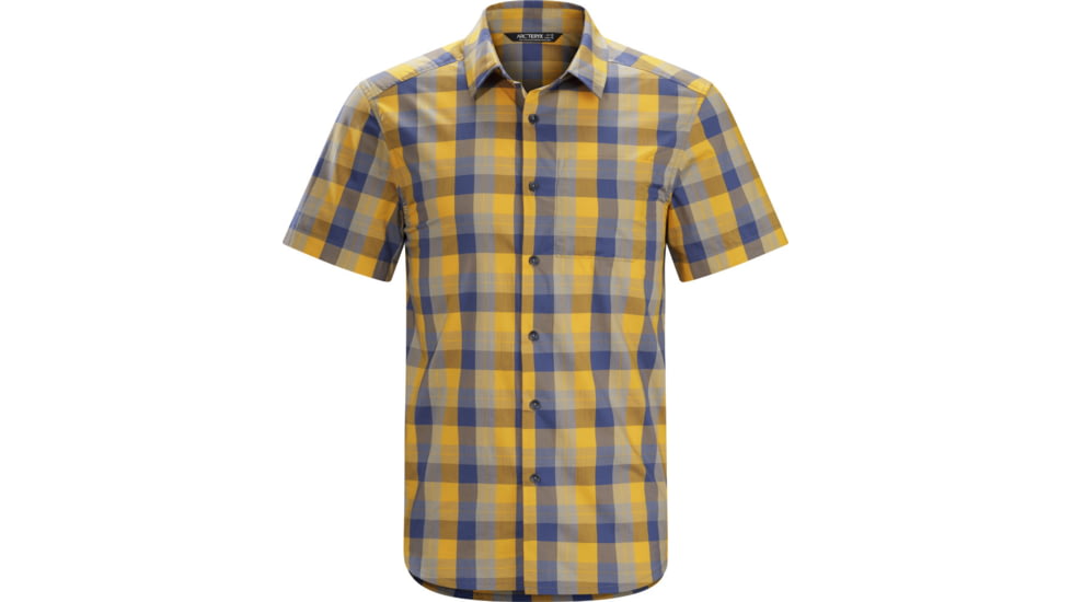 Brohm Short Sleeve Shirt - Mens -Aspen/Smalt-Medium
