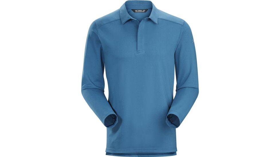 Arcteryx Captive Long Sleeve Polo - Mens, Light Hecate, Extra Large, 349202