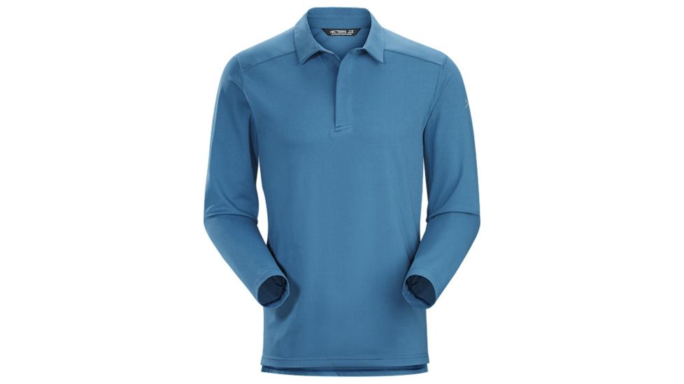 Arcteryx Captive Long Sleeve Polo - Mens, Light Hecate, Small, 349201