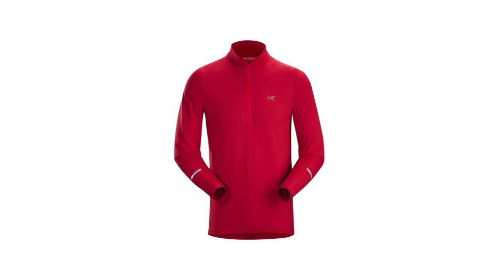 Arcteryx Cormac Zip Neck Long Sleeve - Mens, Red Beach, Extra Small, 327176