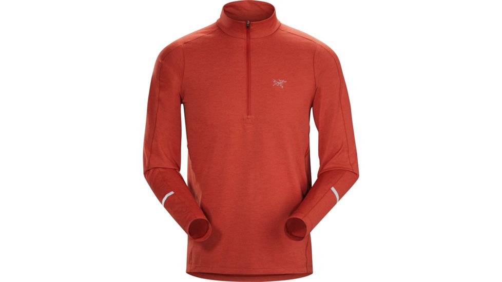 Arcteryx Cormac Zip Neck Ls - Mens, Infrared, Extra Large, 395653