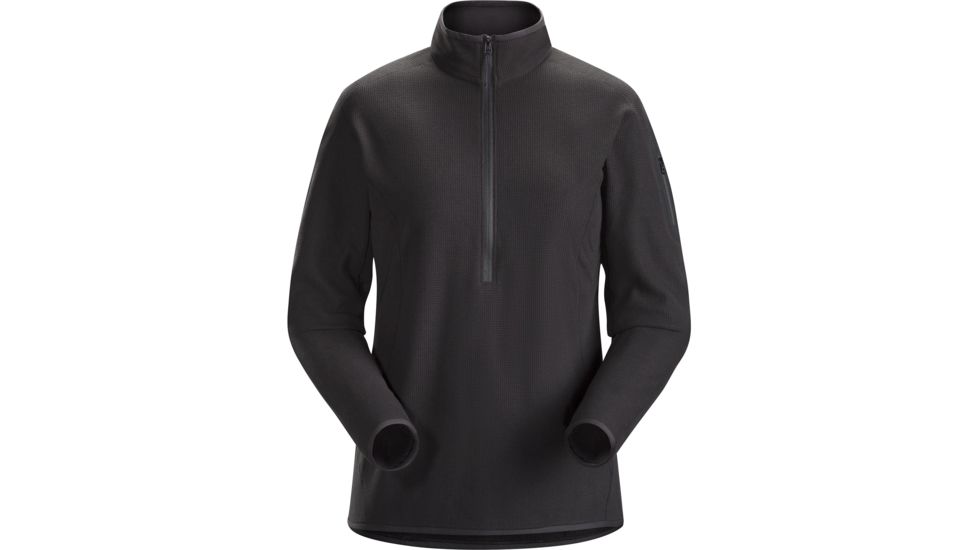 Arcteryx Delta LT Zip Neck Pullover - Womens, Black, Large, 374411