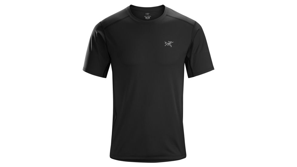 Arcteryx Ether Crew Shirt with Short Sleeve - Mens, Black III, Medium, 373736