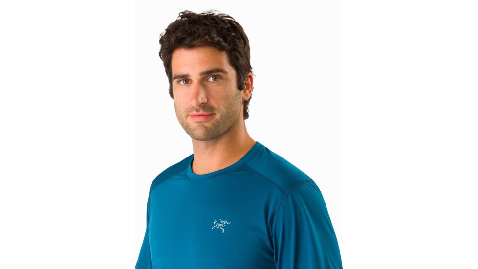 Arcteryx Ether Crew Shirt with Short Sleeve - Mens, Iliad, Small, 373732