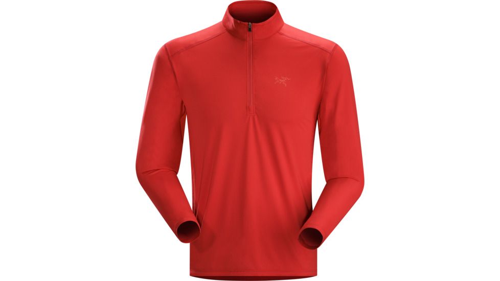 Arcteryx Ether Zip Neck Long Sleeve - Mens -Diablo Red-Large