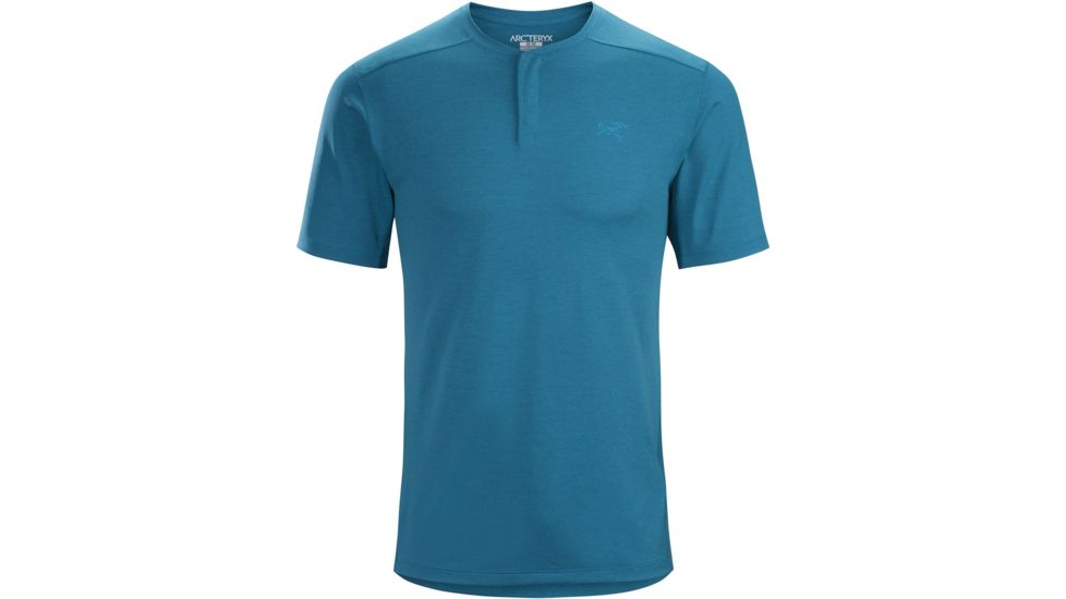 Arcteryx Kadem Henley Shirt with Short Sleeve - Mens, Iliad, Extra Large, 375721