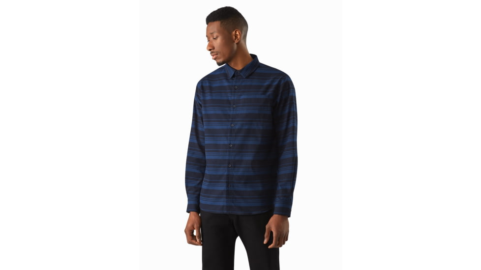 Arcteryx Mainstay Shirt LS - Mens, Microcosm/Kingfisher, Extra Large, 437308