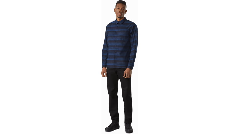 Arcteryx Mainstay Shirt LS - Mens, Microcosm/Kingfisher, Extra Large, 437308