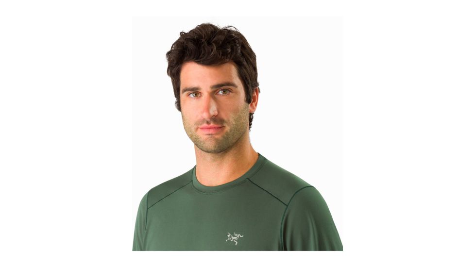Arcteryx Motus Crew Neck with Long Sleeve - Mens, Larix, Large, 374187