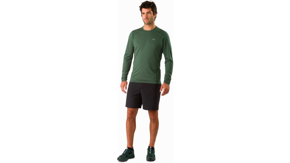 Arcteryx Motus Crew Neck with Long Sleeve - Mens, Larix, Large, 374187