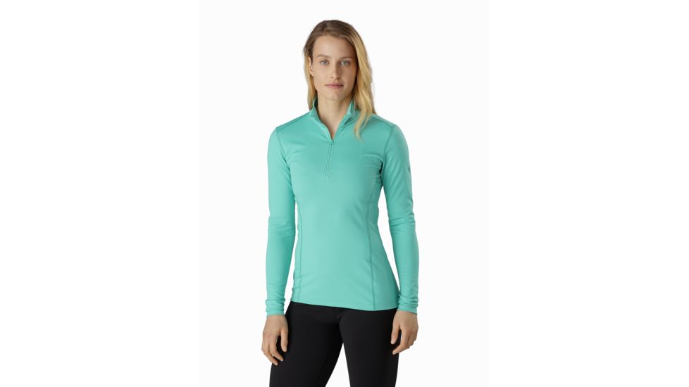 Arcteryx Phase Ar Zip Neck Ls - Womens, Dark Illucinate, Small, 392471
