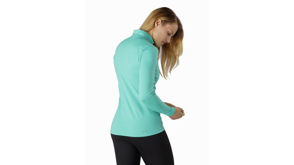 Arcteryx Phase Ar Zip Neck Ls - Womens, Dark Illucinate, Small, 392471