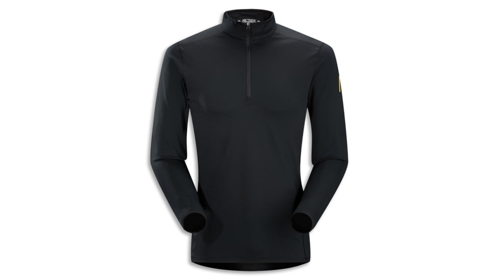 Arcteryx Phase AR Zip Neck - Mens -Black-X-Large (Clearance)