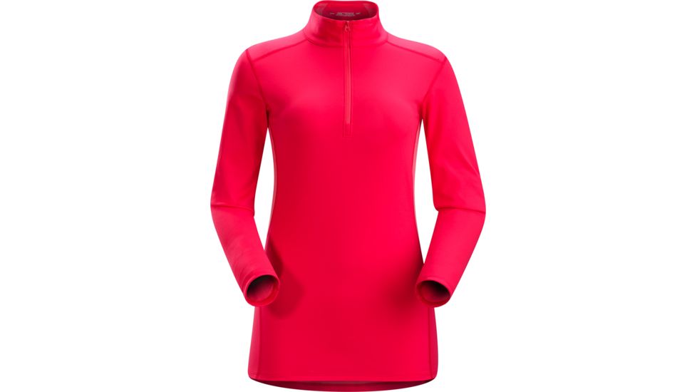 Arcteryx Phase AR Zip Neck - Womens-Pink Tulip-Large