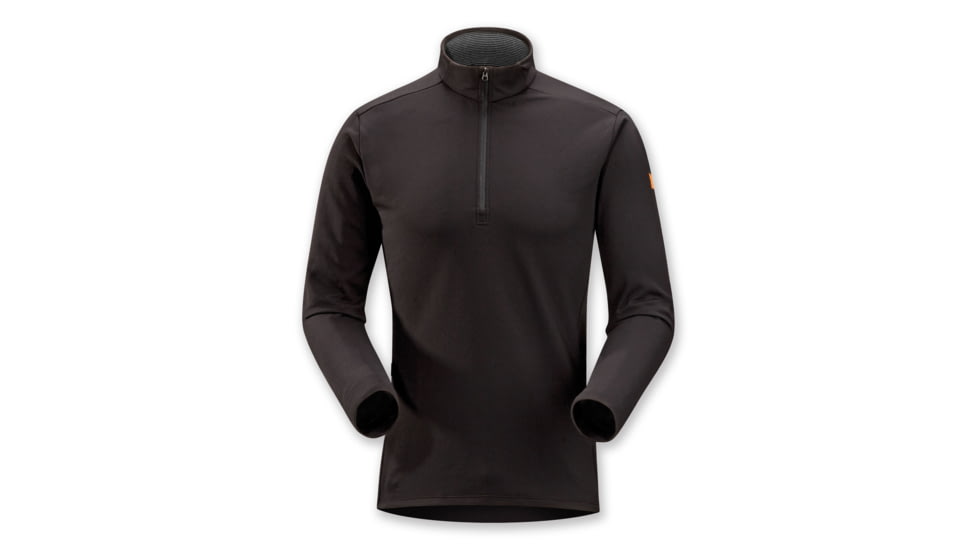 Arcteryx Phase SV Zip Neck Long Sleeve Shirt - Mens-Black-Medium