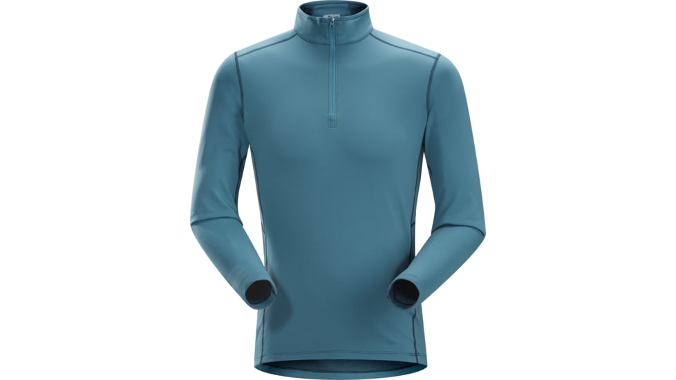 Arcteryx Phase SV Zip Neck Long Sleeve Shirt - Mens-Blue Smoke-X-Large