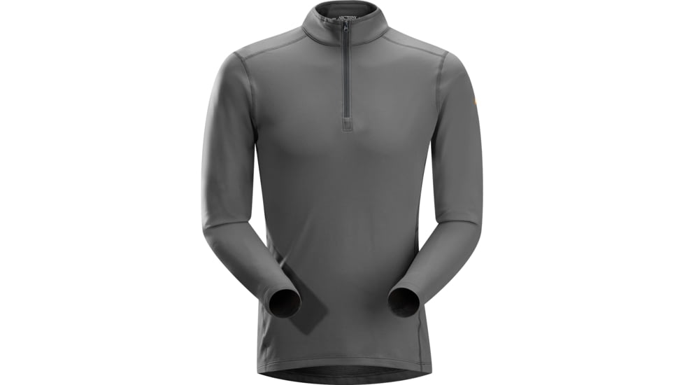 Arcteryx Phase SV Zip Neck Long Sleeve Shirt - Mens-Iron Anvil-X-Large