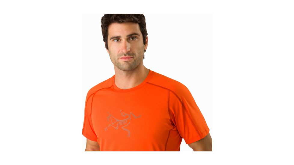 Arcteryx Phasic Evolution Crew Shirt with Short Sleeve - Mens, Trail Blaze, Small, 376734