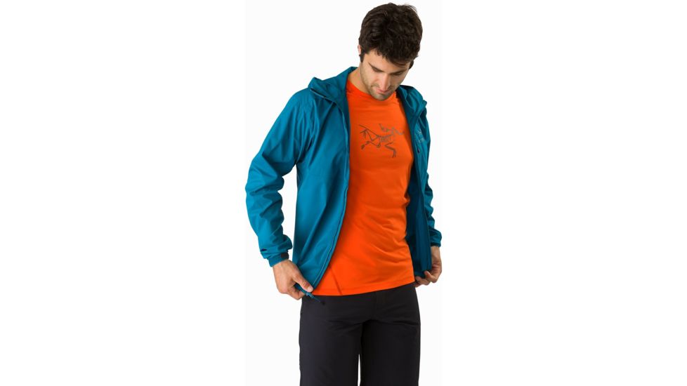 Arcteryx Phasic Evolution Crew Shirt with Short Sleeve - Mens, Trail Blaze, Small, 376734