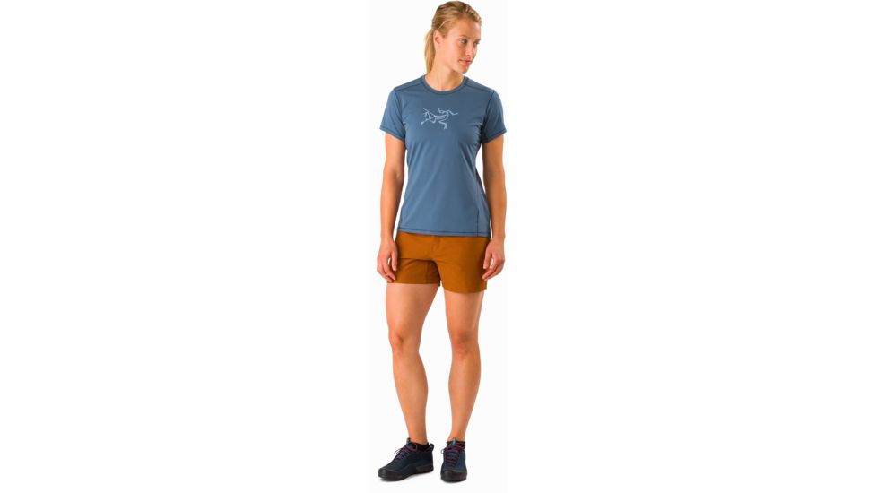 Arcteryx Phasic Evolution Crew Shirt with Short Sleeve - Womens, Nightshadow, Large, 376755