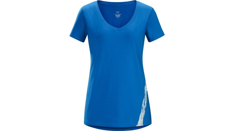Arcteryx Regenerate Short Sleeve V-Neck - Womens, Macaw, Extra Small, 330176