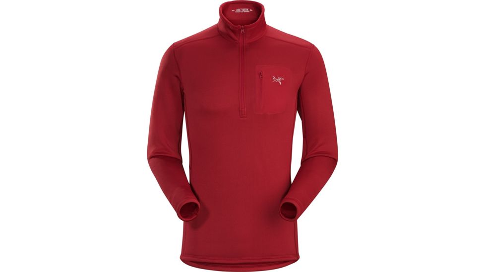 Arcteryx Rho AR Zip Neck Top - Mens, Red Beach, Small, 352129