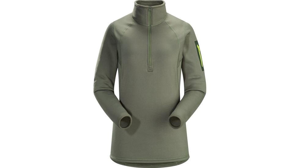 Arcteryx Rho AR Zip Neck Top - Womens, Shorepine, Large, 352552
