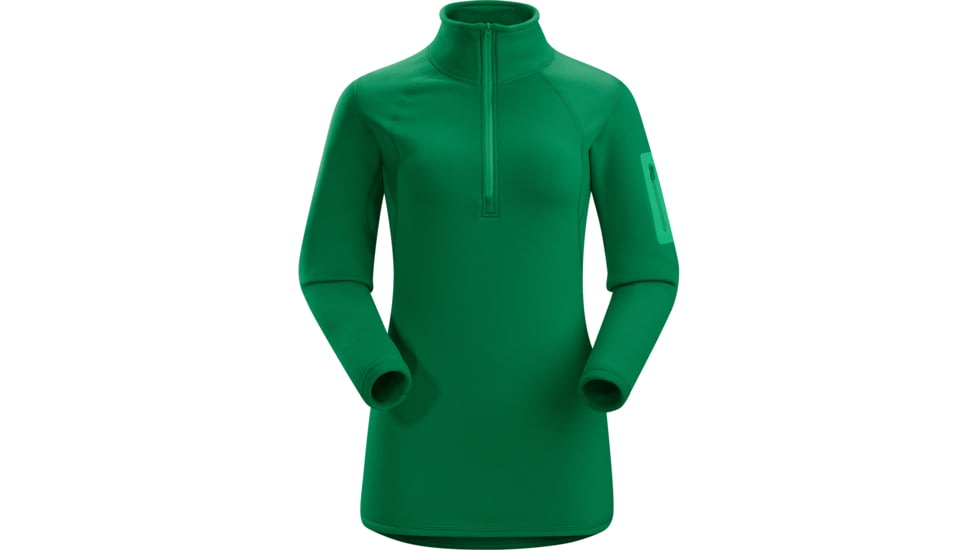 Arcteryx Rho AR Zip Neck - Womens-Emerald Jade-Large