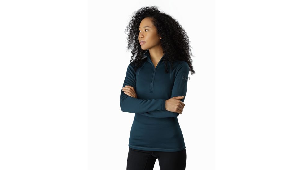 Arcteryx Rho Ar Zip Neck - Womens, Labyrinth, Large, 392401