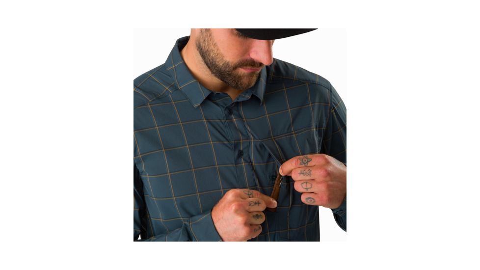 Arcteryx Riel Shirt Ls - Mens, Astrosphere, Large, 372753