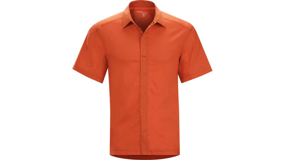 Transept Short Sleeve Shirt - Mens-Rojo-Large