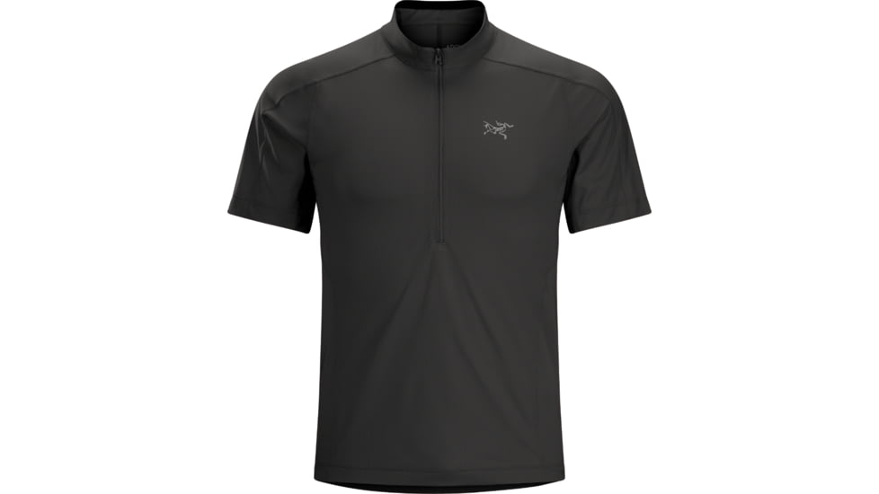 Velox Zip Neck Short Sleeve Shirt - Mens -Magnet-Large