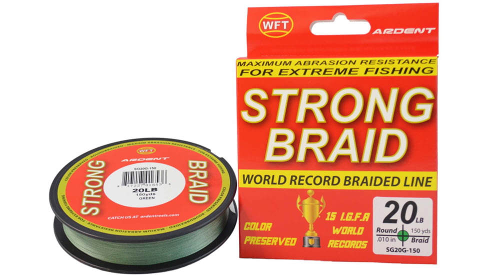 Ardent Braid Fishing Line, 65lb, 150yd Spoo, Green, SG65G-150