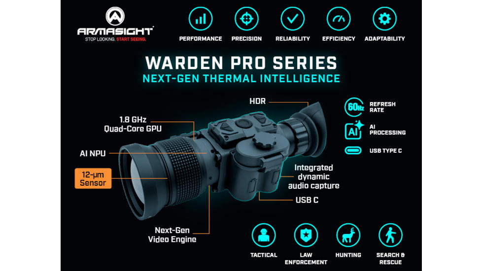 Armasight Warden 640 Pro 3.5-14x50mm Thermal Monocular