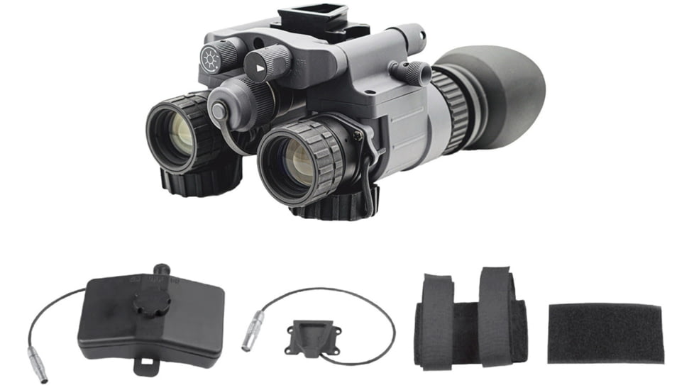 Armasight BNVD-40 Go Kit, Night Vision Binoculars w/ Battery Pack, Gen 3 Ghost White Phosphor IIT, 40 Degree FOV, Gray, Gray, NSGNYX15M4G9DBB2