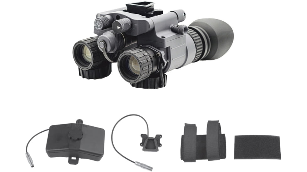 Armasight BNVD-51 1x19mm Night Vision Goggle w/ Battery Pack, Gen 3 Ghost White Phosphor IIT, 51 Degree FOV, Gray, Gray, NSGNYX15M5G9DBB2