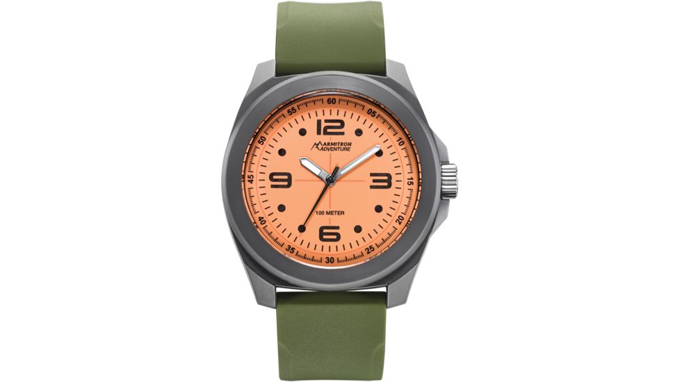 ARMITRON ADVENTURE Luminous Dial Analog Org/grn AD-1012ORBKGN
