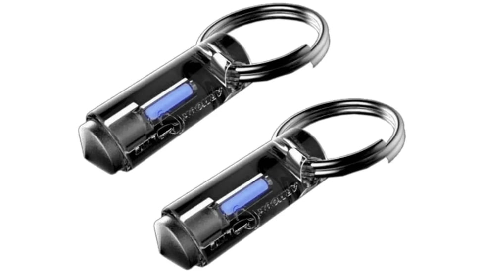Armourlite Tritium Vials Key Ring Safety Markers, 2 Pack, Blue, KeyRingBlue
