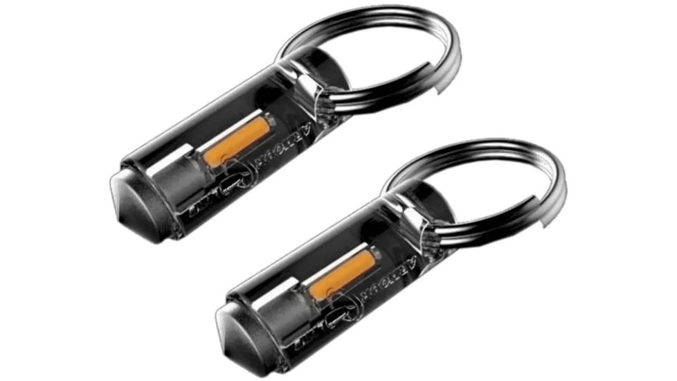 Armourlite Tritium Vials Key Ring Safety Markers, 2 Pack, Orange, KeyRingOrange
