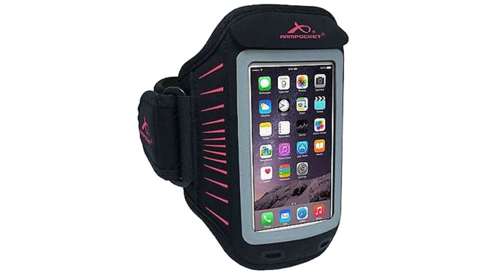 Armpocket Racer Armband Case-Black/Pink-Medium
