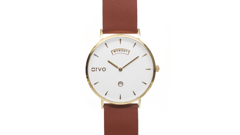 Arvo Awristacrat Watch-Gold/Brown-40 mm