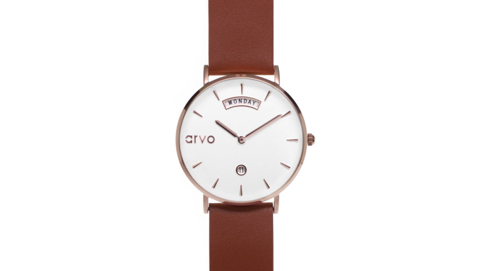 Arvo Awristacrat Watch-Rose/Brown-36 mm