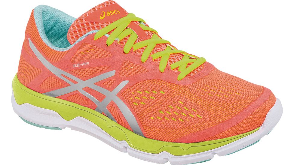 33-FA Road Running Shoe - Womens-Coral/Yellow/Mint-Medium-9