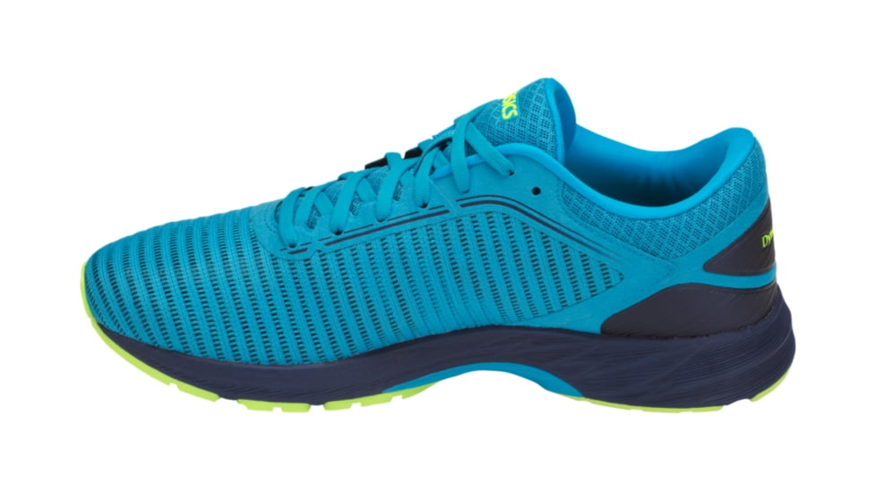 Asics DynaFlyte 2 Road Running Shoes - Men's, Island Blue/Safety Yellow/Indigo Bue, Medium, 12 US T7D0N.4107-12