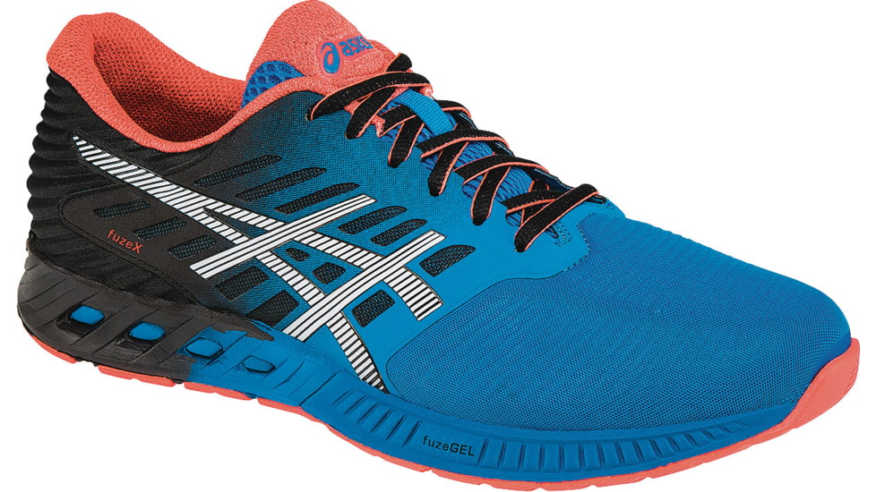 Asics FuzeX Road Running Shoe - Men's-Methyl Blue/White/Black-Medium-12